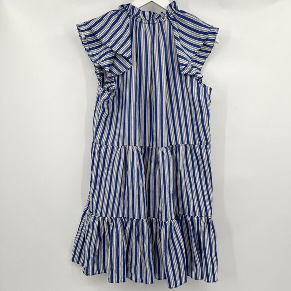 Veronica Beard Blue and White Buttoned Sundress - Picture 7 of 11